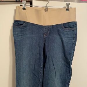 Ann Taylor LOFT Maternity Dark Wash Jeans Size 2 with Elastic Band